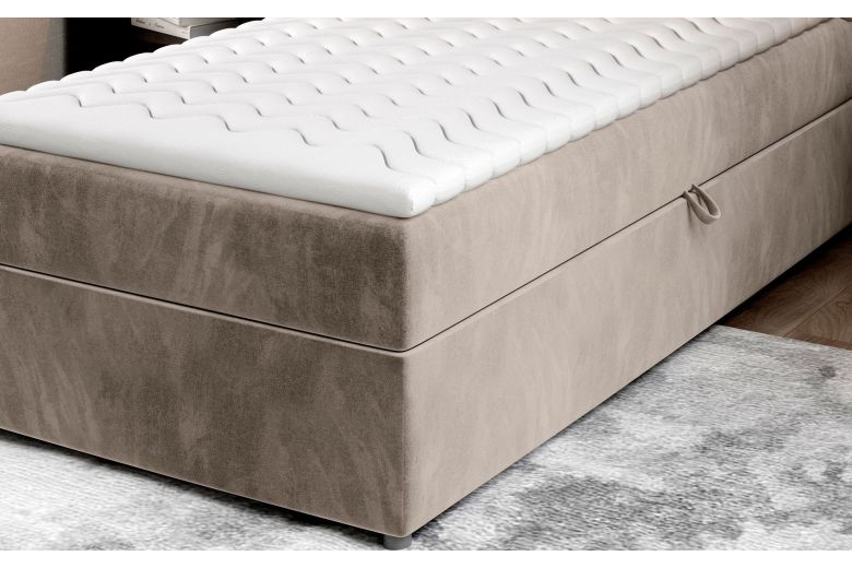 Boxspring bed 90x200 - Rivia 90x200 (Pull-out bed with storage box)