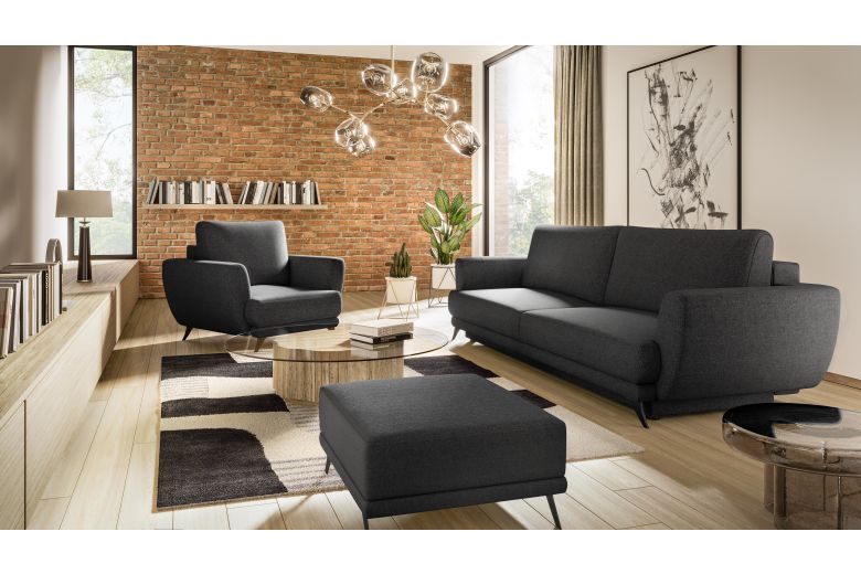 Furniture set - Megis 3F/1F/PUF (Pull-out bed with storage box) Furniture set - Megis 3F/1F/PUF (Pull-out bed with storage box)