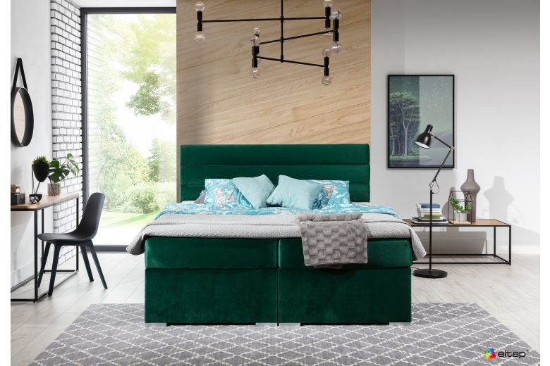 Boxspring bed 140x200 - Softy (Pull-out bed with storage box)