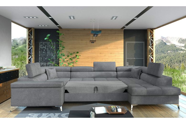 Wohnlandschaft Thiago links - mit Schlaffunktion - Orchidee