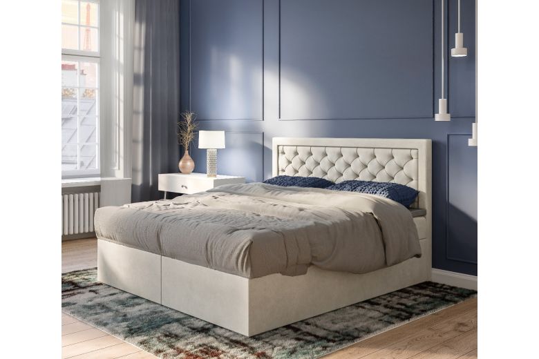 Boxspring bed 140x200 - Maestro (With storage box)