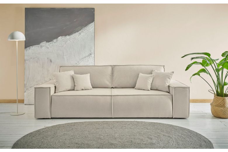 3 seat sofa - Sherwood petrol cord (Pull-out bed with storage box)