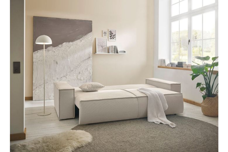 3 seat sofa - Sherwood petrol cord (Pull-out bed with storage box)