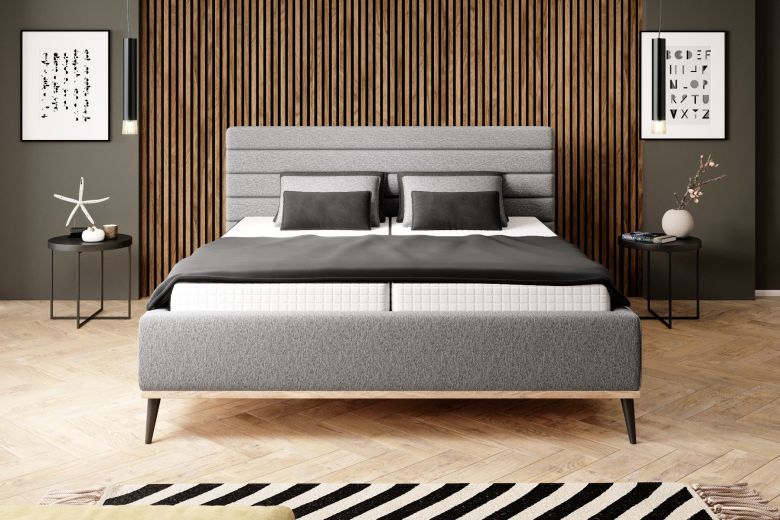 Upholstered bed 140x200 - Lisa with bed slat (With storage box)