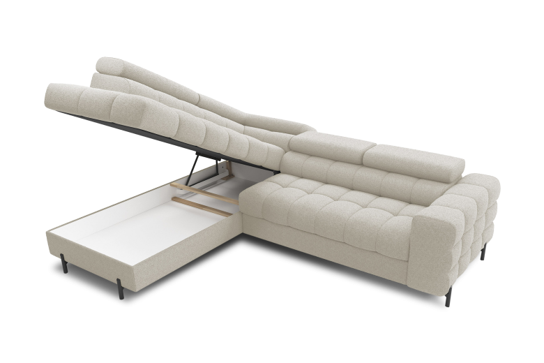 Corner sofa - Ferucce (Pull-out bed with storage box)