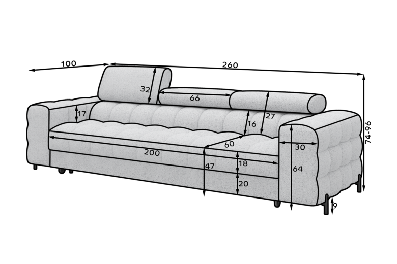 Sofa+bed - Festello (Pull-out bed)