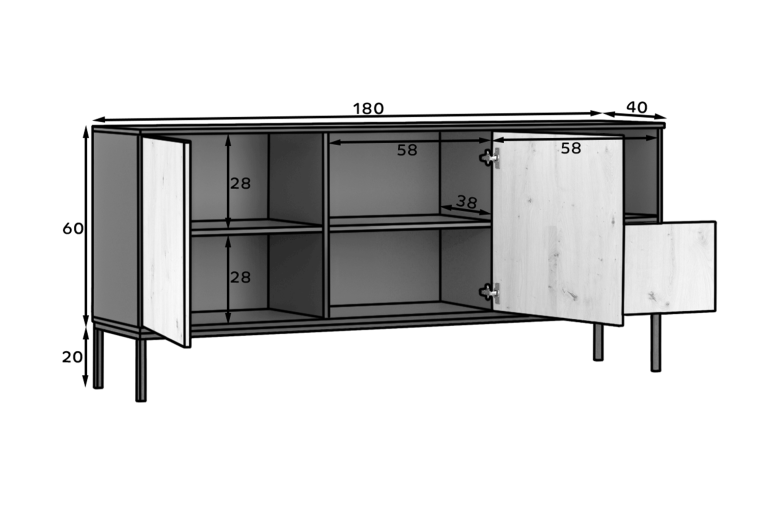 Chest of drawer - Lanzzi 180