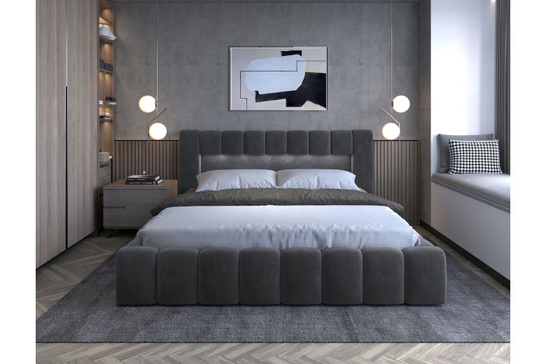 Kровать с обивкой - Bed Lamica, wooden frame, standard lift, bedding box (Pаскладной с ящиком для белья) Kровать с обивкой - Bed Lamica, wooden frame, standard lift, bedding box (Pаскладной с ящиком для белья)