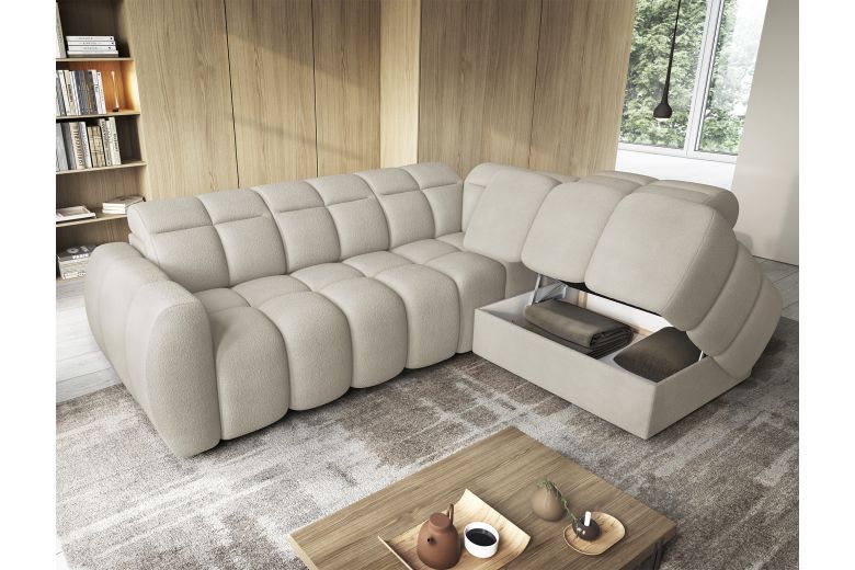 Corner sofa - Falconn (Pull-out bed with storage box)