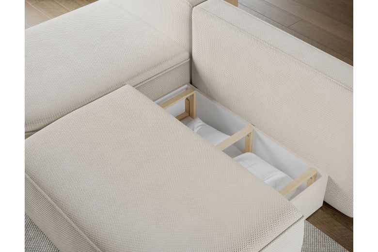 Corner sofa - Livosa (Pull-out bed with storage box)