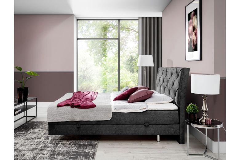Boxspring bed - Adel (With storage box)