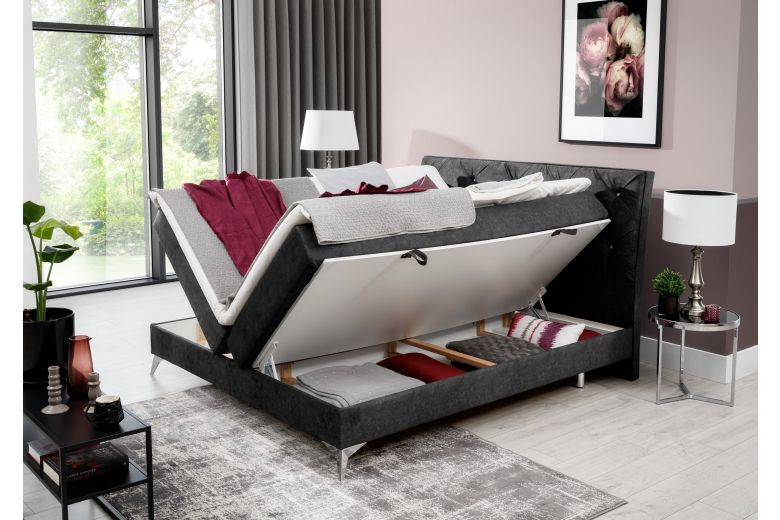 Boxspring bed - Adel (With storage box)