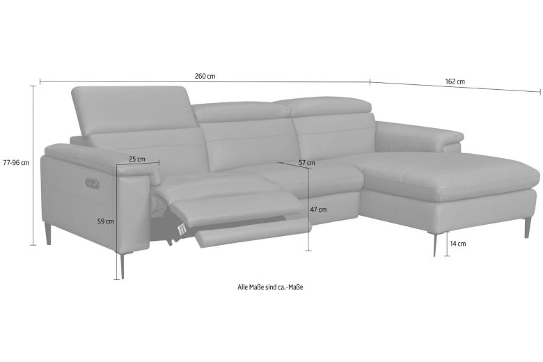 Leather corner sofa - Sacramento