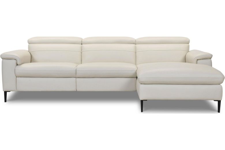 Leather corner sofa - Sacramento with footstool