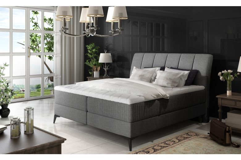 Boxspring bed 180x200 - Aderito (Pull-out with storage box)