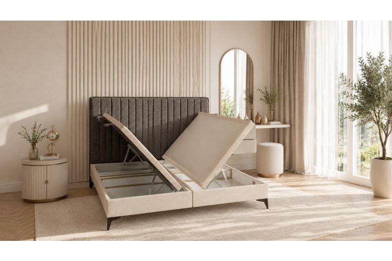 Boxspring bed 180x200 - Ars (With storage box)