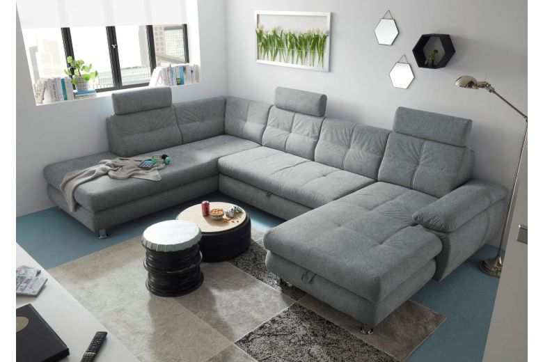 U shape sofa - Alba (Pull-out bed with storage box)