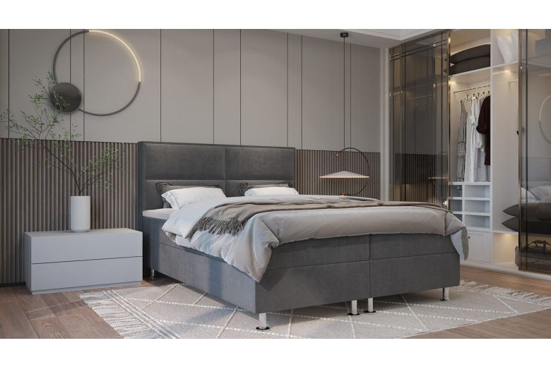 Boxspring bed 180x200 - Alba (With storage box) Boxspring bed 180x200 - Alba (With storage box)