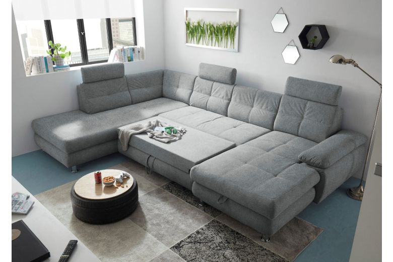 U shape sofa - Alba (Pull-out bed with storage box)