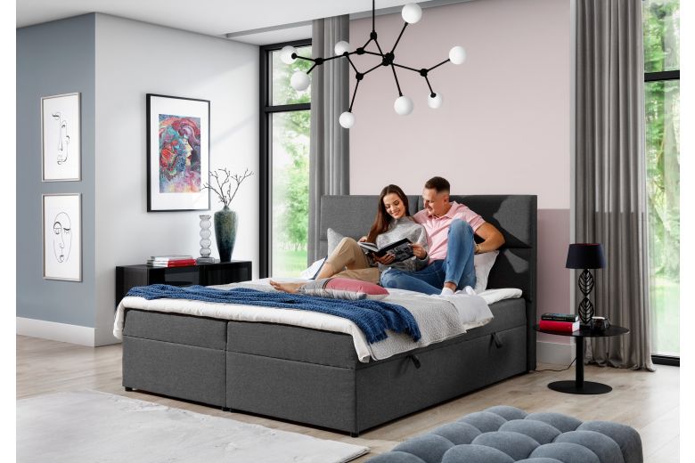 Boxspring bed - Amber (With storage box)
