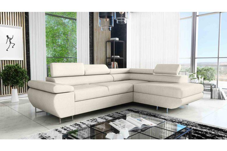 Corner sofa - Anton (Pull-out bed with storage box)