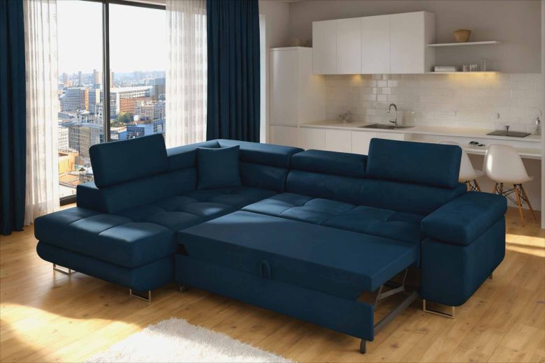 Corner sofa - Anton (Pull-out bed with storage box)