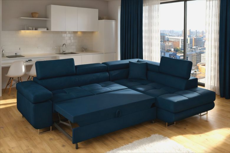 Corner sofa - Anton (Pull-out bed with storage box)