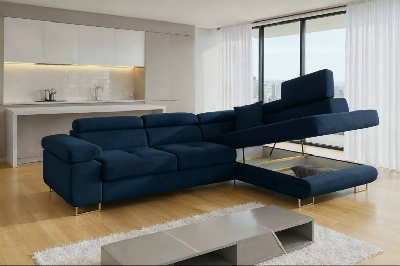 Corner sofa - Anton (Pull-out bed with storage box)