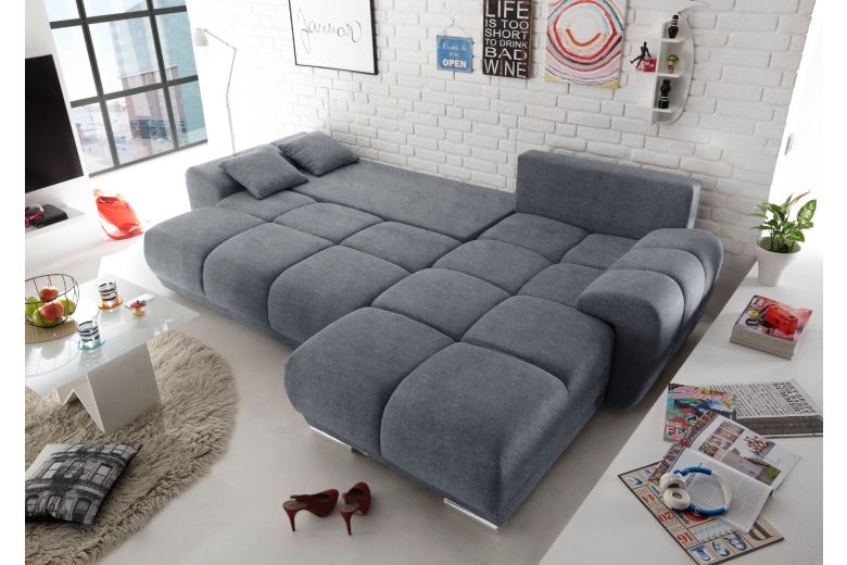Corner sofa - Antone (Pull-out bed with storage box)