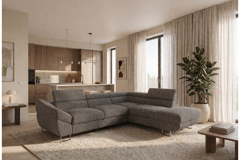 Corner sofa - Aragon (Pull-out bed with storage box)