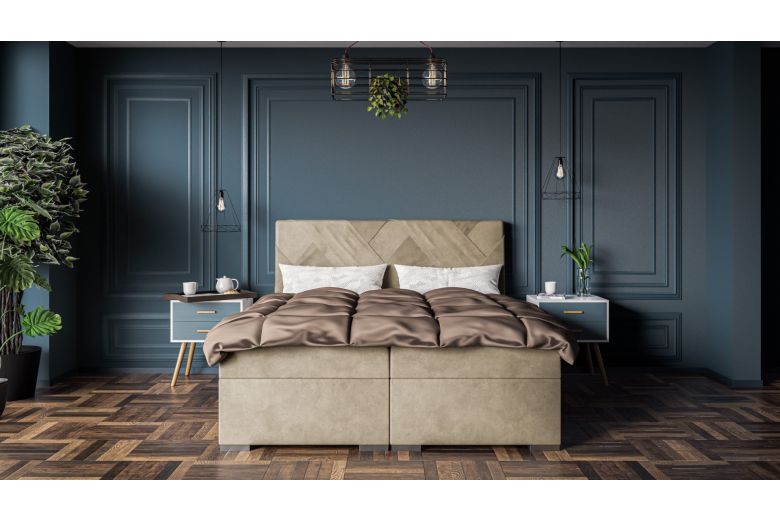 Boxspring bed 160x200 - Belize (With storage box)