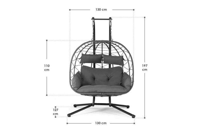 Уличная Мебель - Polyrattan double hanging chair - Aria