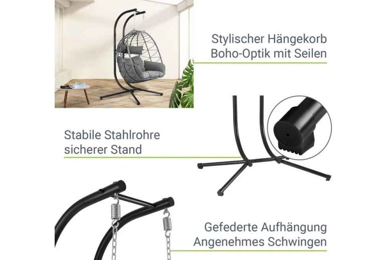 Уличная Мебель - Polyrattan double hanging chair - Aria