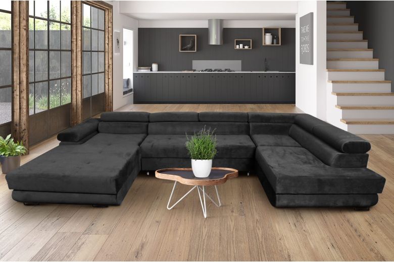 U shape sofa - Armando (Pull-out bed with storage box)