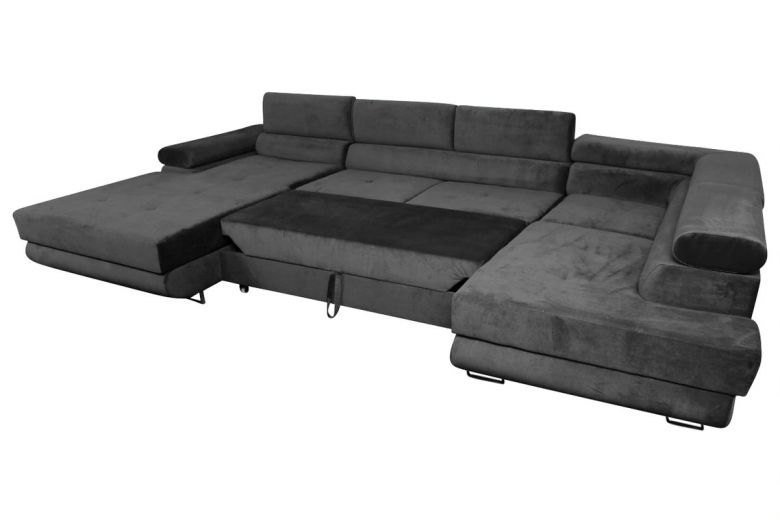U shape sofa - Anton (Pull-out bed with storage box)