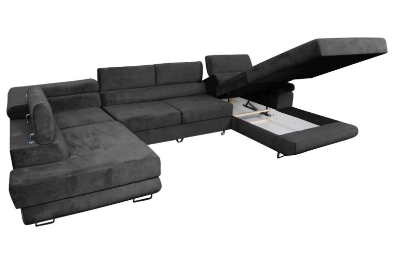 U shape sofa - Armando (Pull-out bed with storage box)