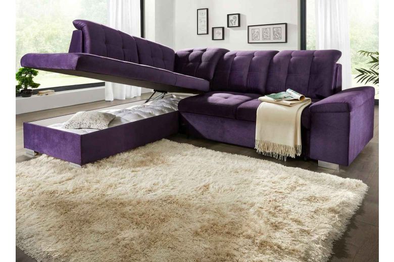 Corner sofa - Ava (Pull-out with storage box)