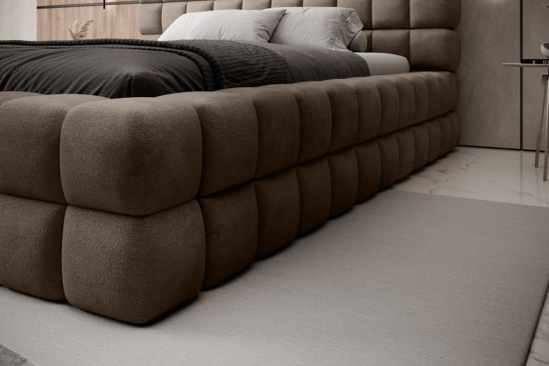 Upholstered bed - Bed Dizzle, metal frame, gas lift, bedding box (Pull-out bed with storage box)