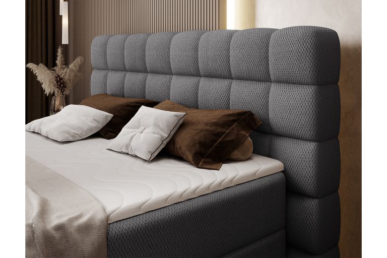 Boxspring bed 180x200 - Camma (Pull-out bed with storage box)