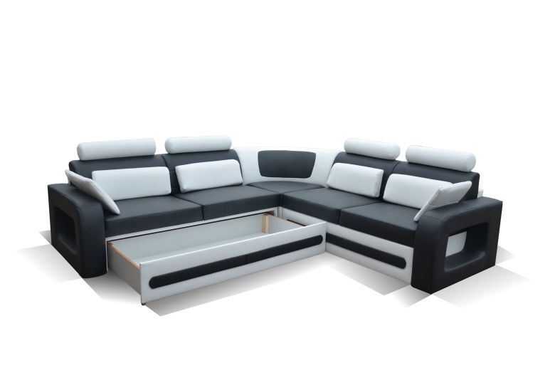 Corner sofa - Bergamo-P (Pull-out with storage box)