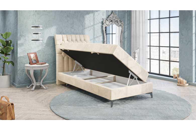 Boxspring bed 90x200 - Molly (With storage box)