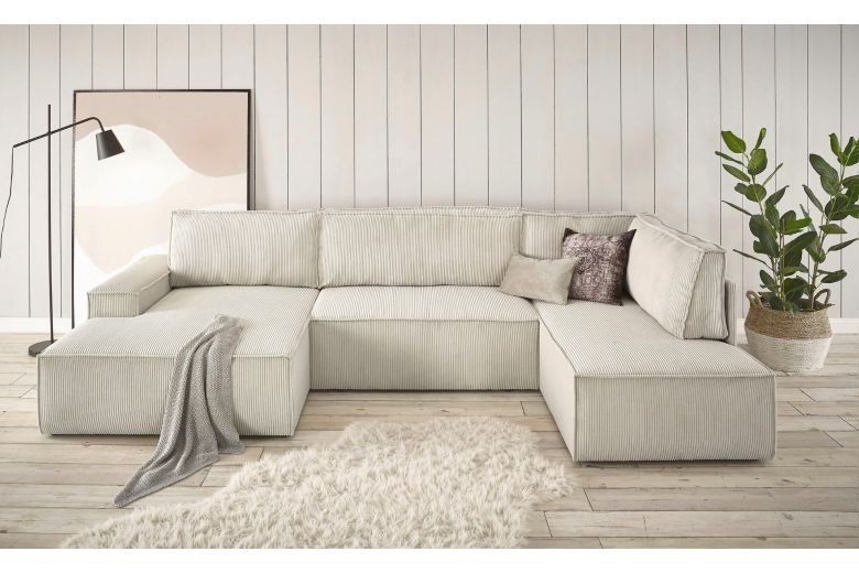 U shape sofa - Sherwood (Pull-out bed with storage box)