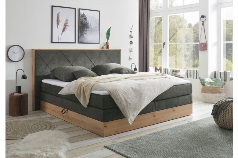 Boxspring bed 180x200 - Bellevue (With storage box)