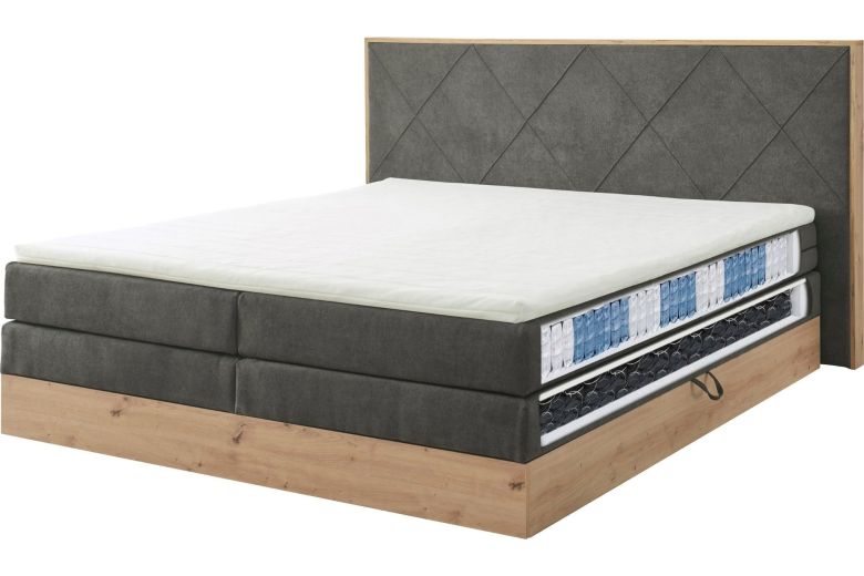 Boxspring bed 180x200 - Bellevue (Pull-out with storage box)