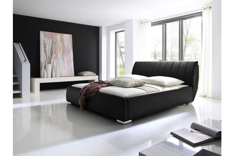 Upholstered bed 180x200 - Bern with bed slat (With storage box)