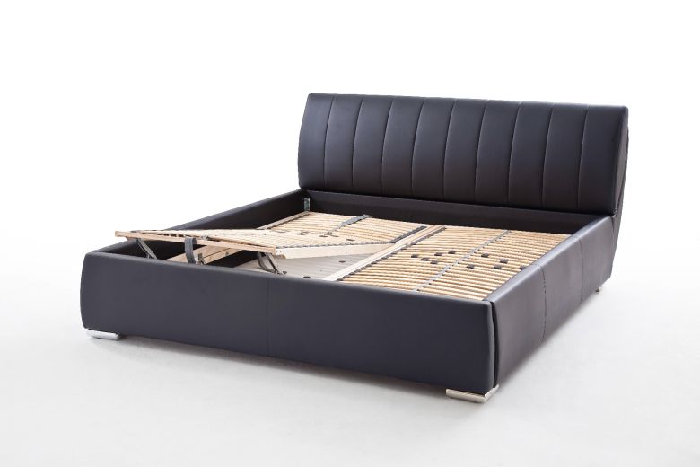 Upholstered bed 180x200 - Bern with bed slat (With storage box)