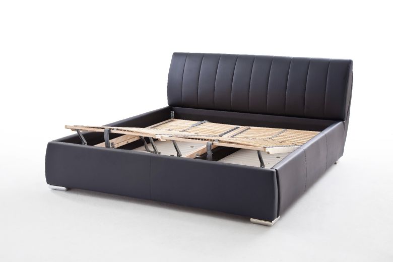 Upholstered bed 180x200 - Bern with bed slat (With storage box)