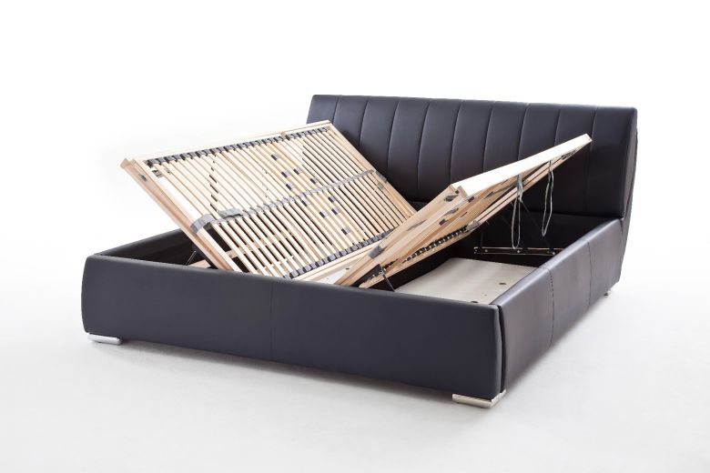 Upholstered bed 180x200 - Bern with bed slat (With storage box)