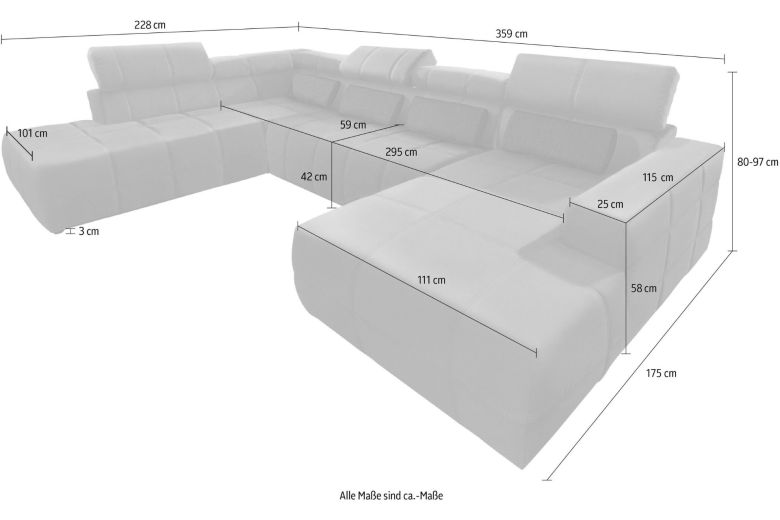 U shape sofa - Brandon