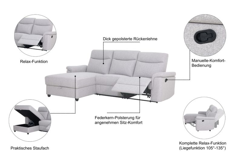 Corner sofa - Brionne